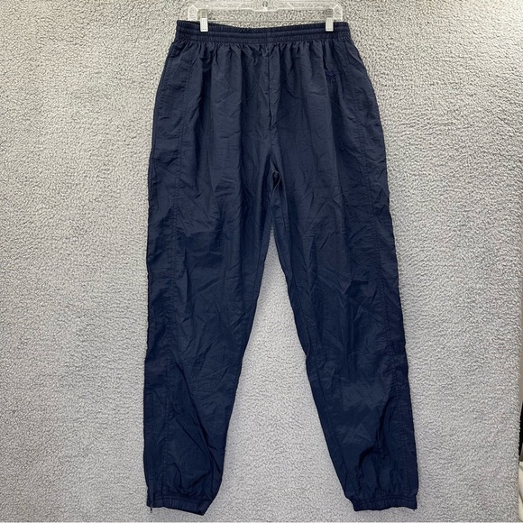 Reebok Pants - Vtg 90's Reebok High Rise Track Pants Joggers Windbreaker Nylon Navy Blue Wmn L‎